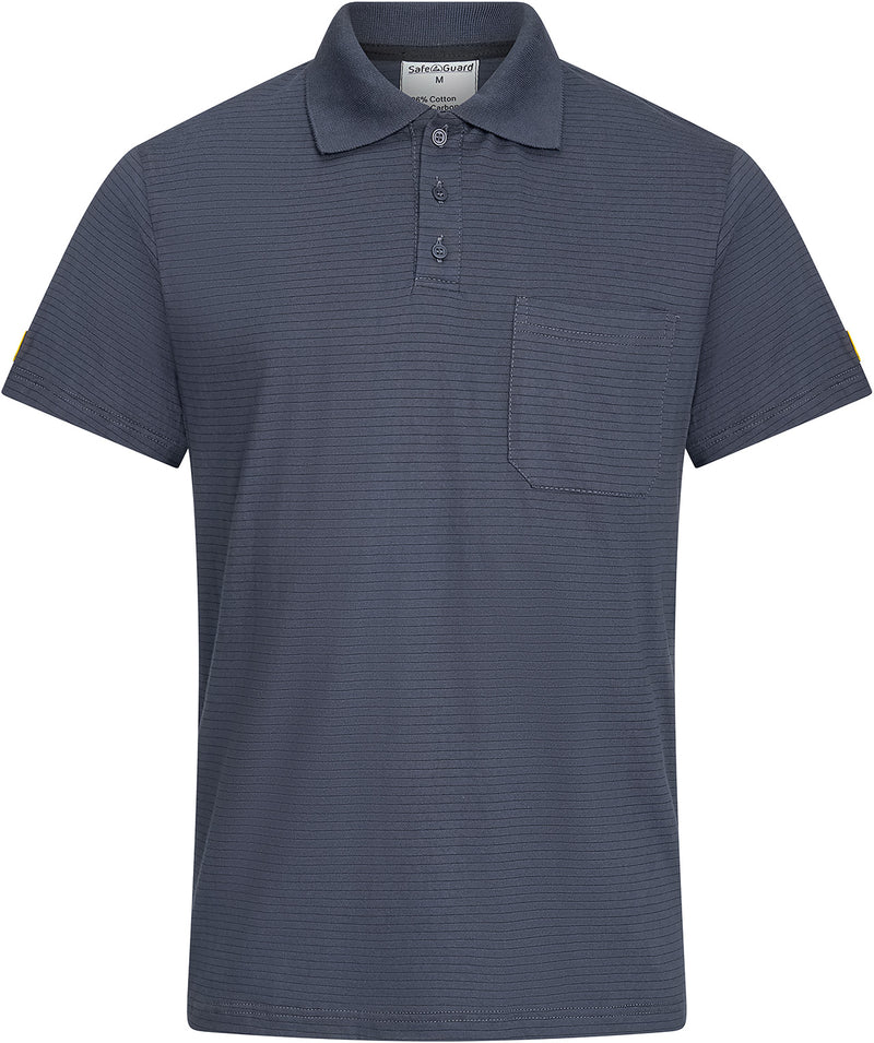 ESD-Poloshirt 150 g/m² mit Brusttasche | grau