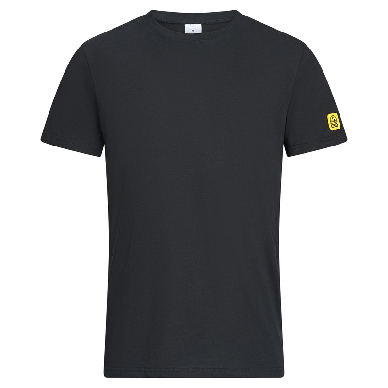 ESD-T-Shirt "EcoLine" 125 g/m² - rundhals | schwarz