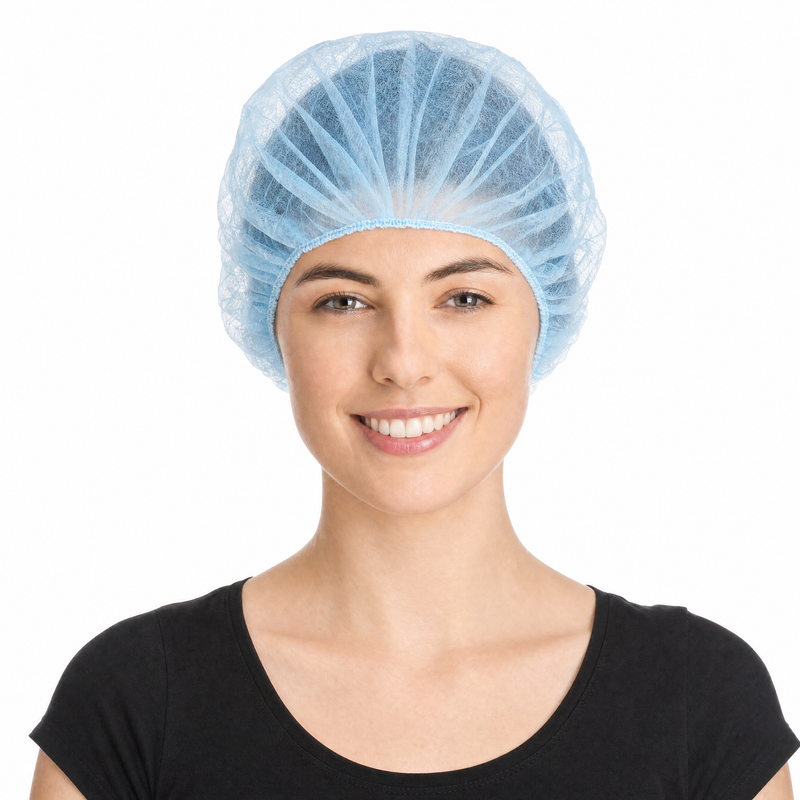 Einweg Baretthaube aus PP-Vlies - blau | 49cm
