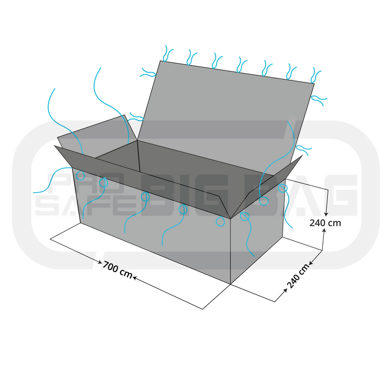 Container Bag 700x240x240cm | beschichtet | ohne Warndruck