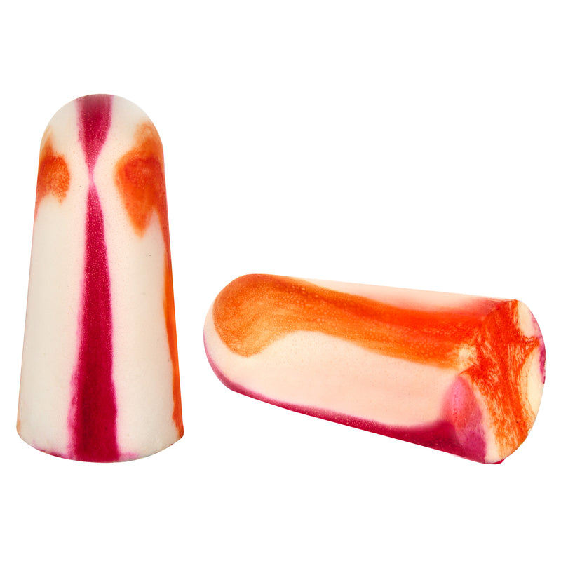 EarProtect Einweg Ohrstöpsel | PU Schaumstoff, orange/lila/weiß