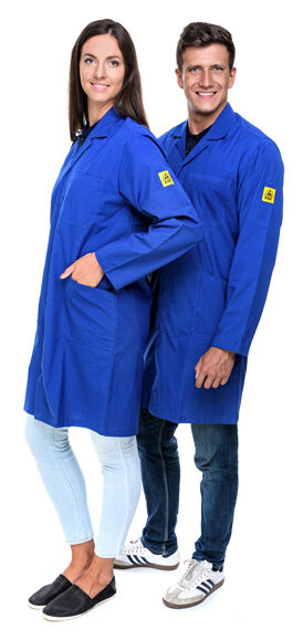 ESD work coat "EcoLine" | dark blue