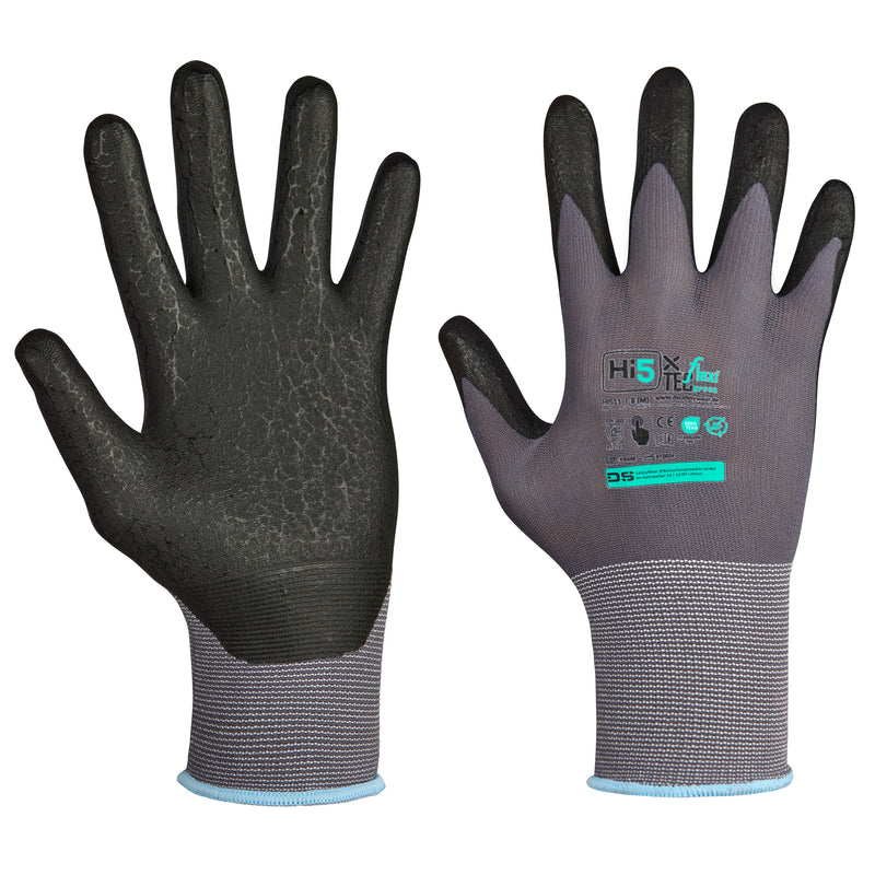 Hi5 X Flexitec Handschuhe 4121X, grau/schwarz