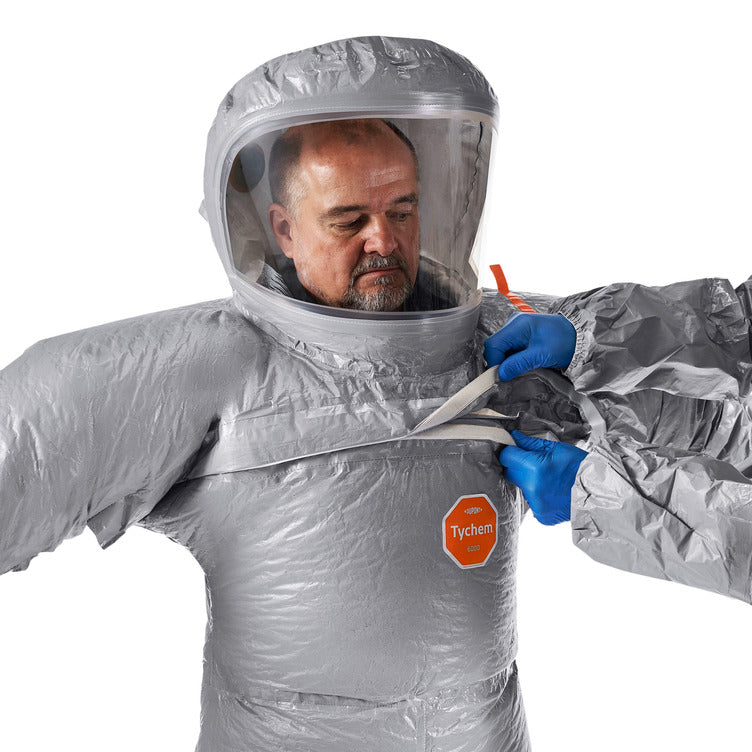 overall mit handschuhen Tychem® 6000 AL TF630WG Overall, belüftet, Innen-Handschuh