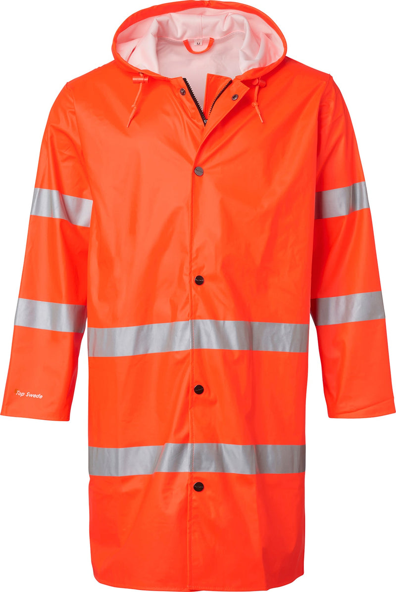 9295 Warnschutz Regenmantel, orange