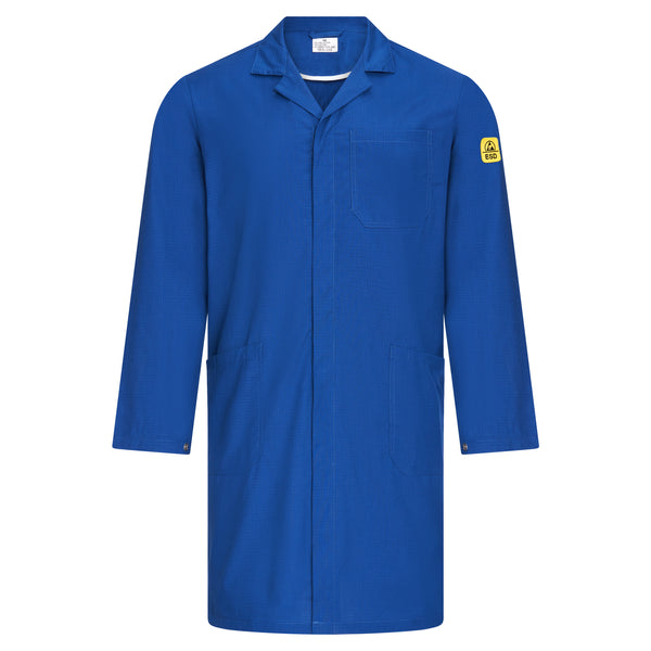 ESD work coat "EcoLine" | dark blue