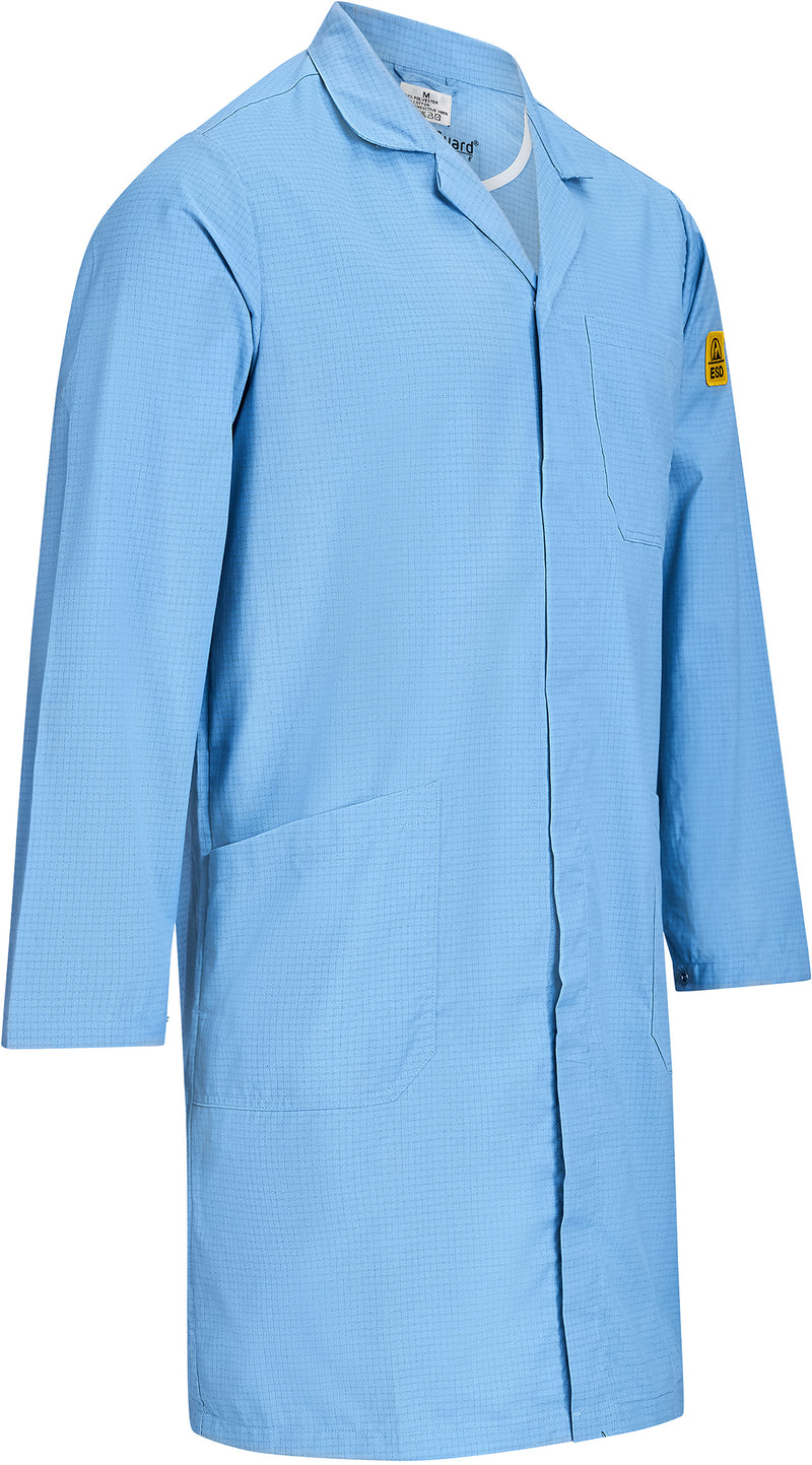 ESD work coat "EcoLine" | light blue