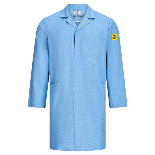 ESD work coat "EcoLine" | light blue