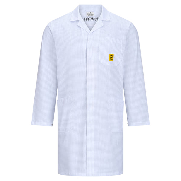 ESD work coat "pro Line" 146 g/m² - light blue