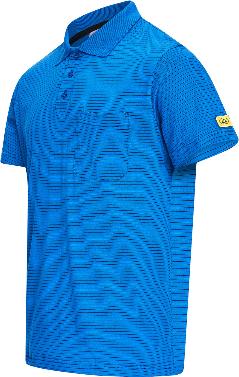 ESD polo shirt 150 g/m² with chest pocket | blue