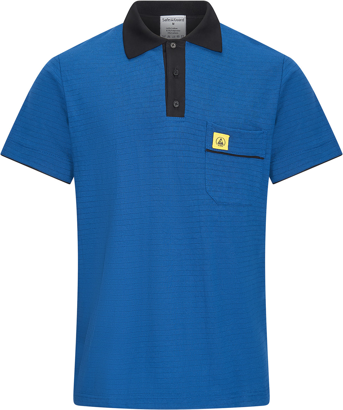 ESD polo shirt 210 g/m² with chest pocket | blue