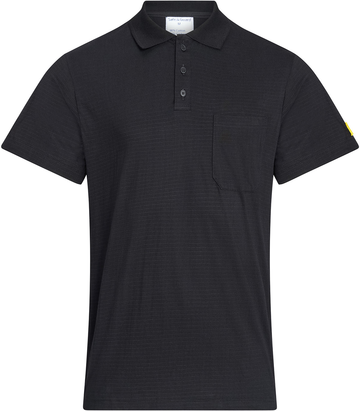 ESD polo shirt 150 g/m² with chest pocket | black