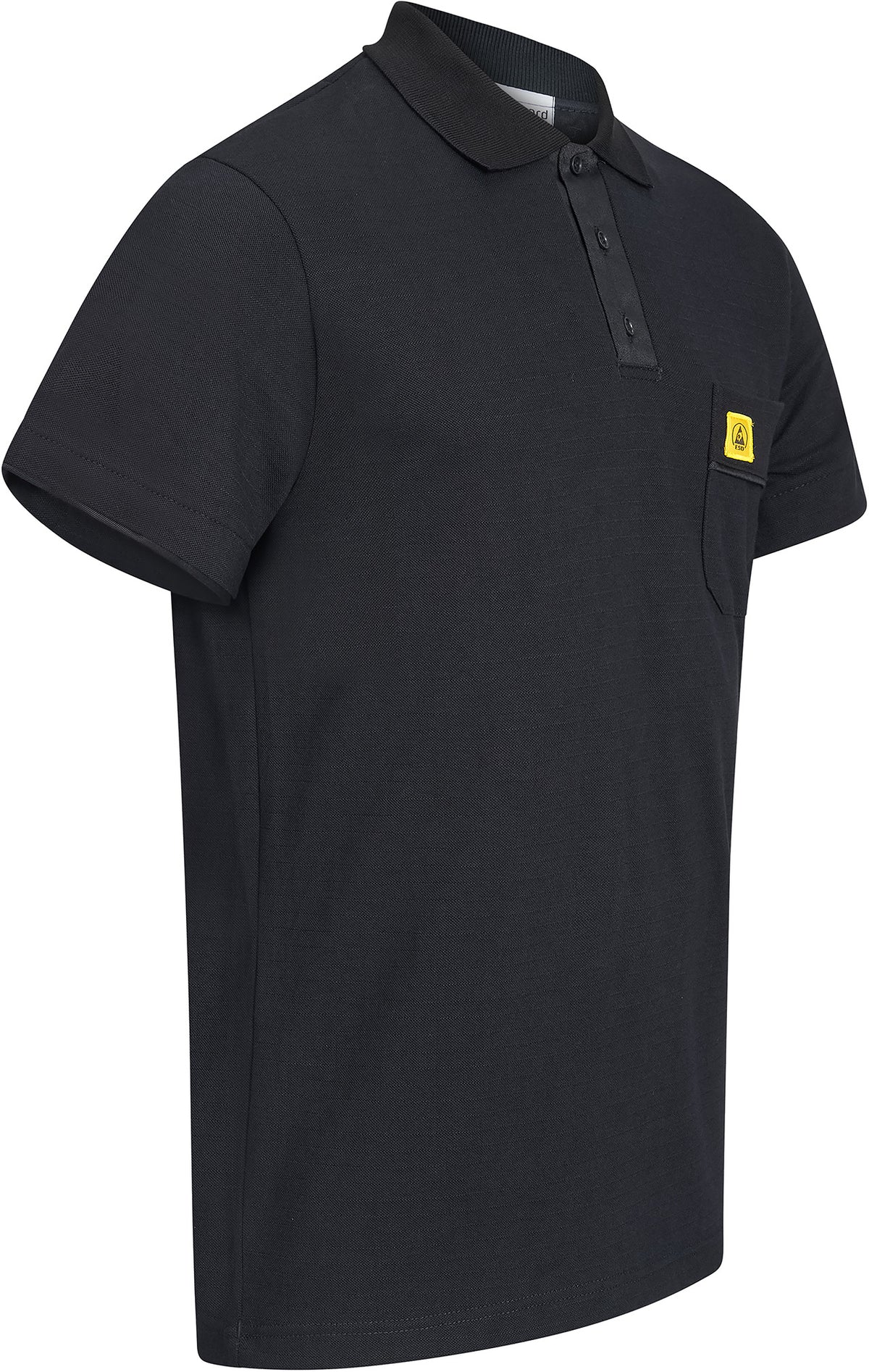 ESD polo shirt 210 g/m² with chest pocket | black