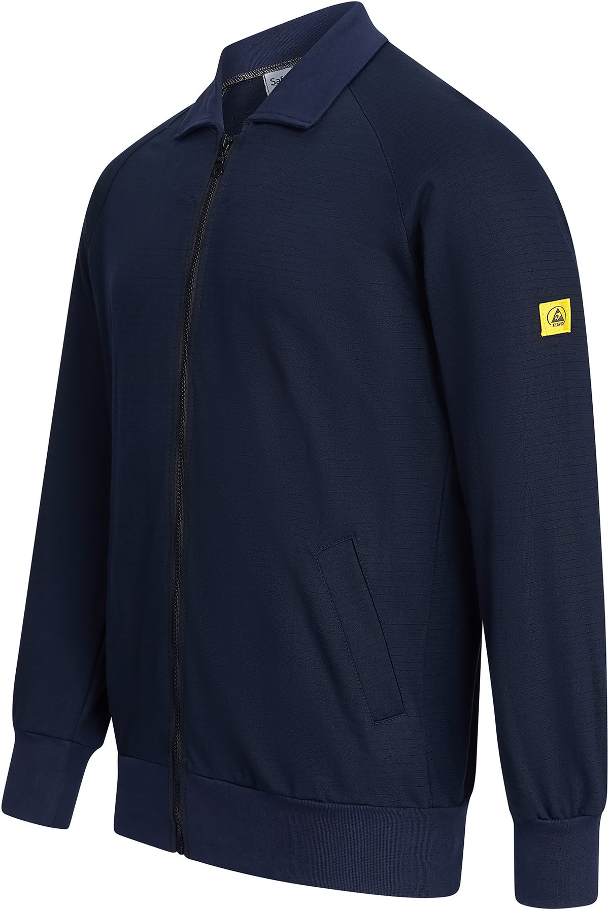 ESD sweat jacket 260 g/m² - with zip | navy blue