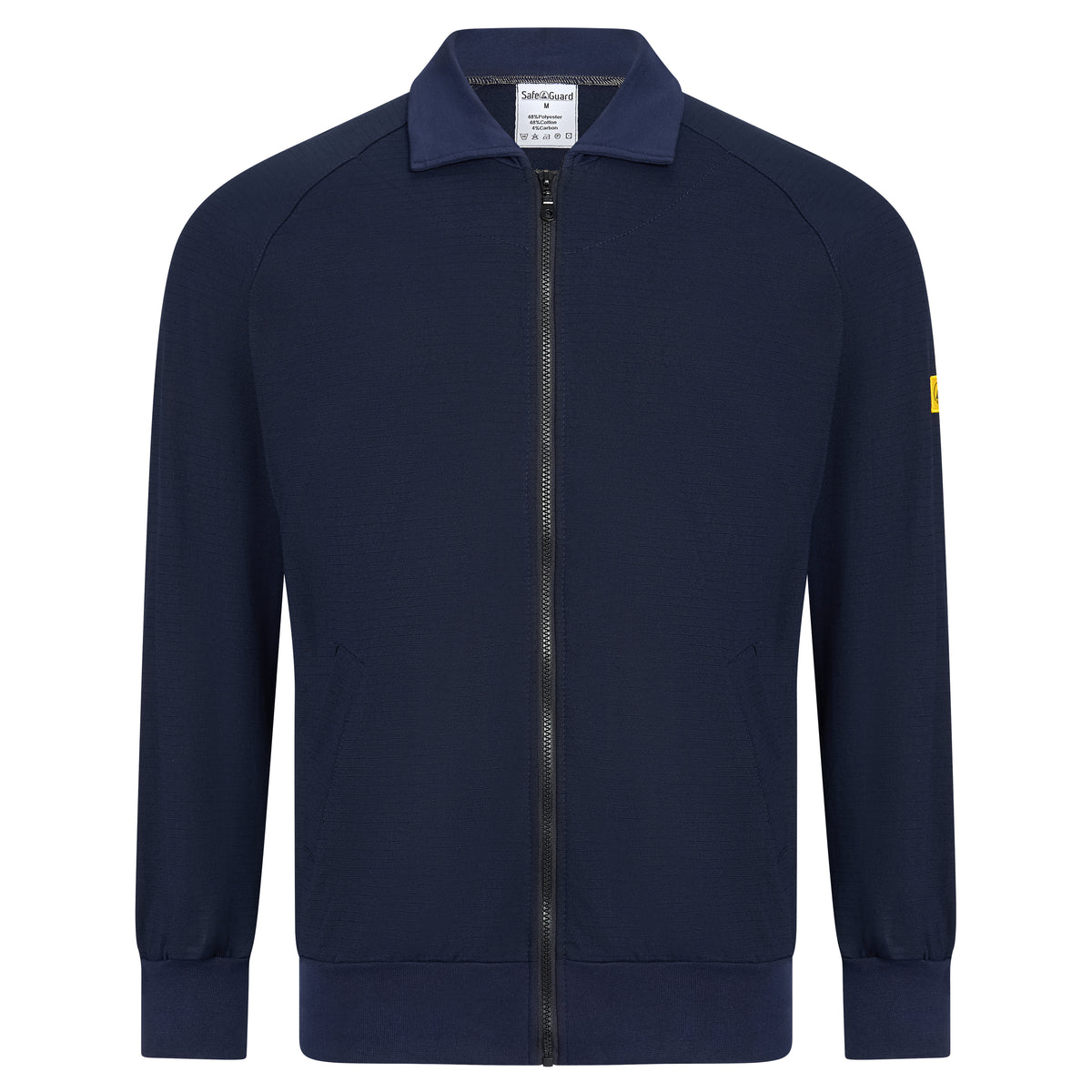 ESD sweat jacket 260 g/m² - with zip | navy blue