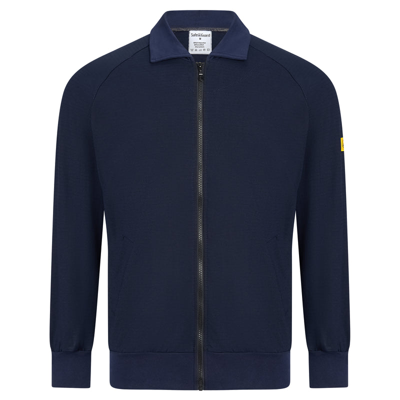ESD sweat jacket 260 g/m² - with zip | navy blue