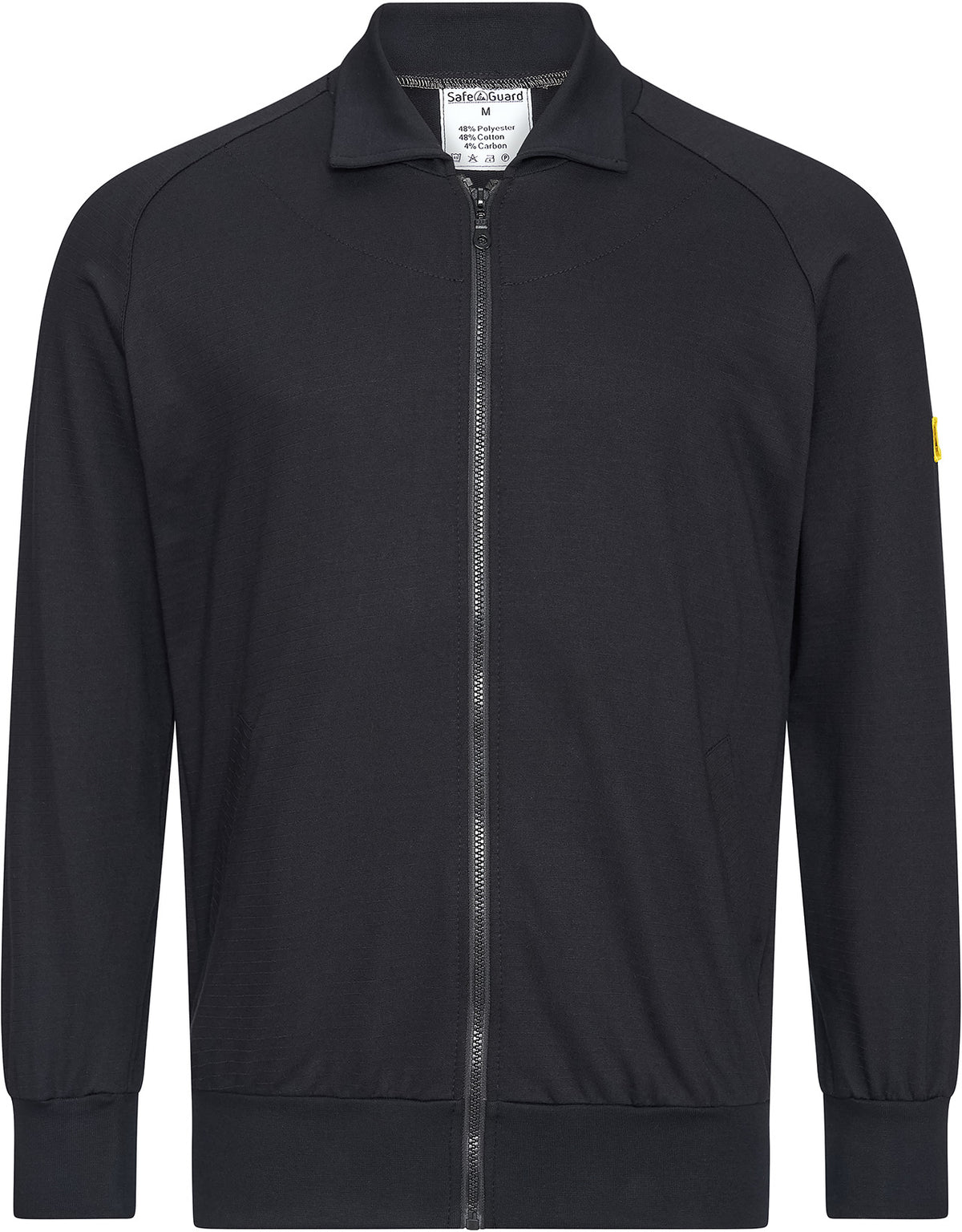 Warmbier ESD-Sweatjacke Größe XL – Schwarz, Antistatisch Mit Karbonisiertem Garn