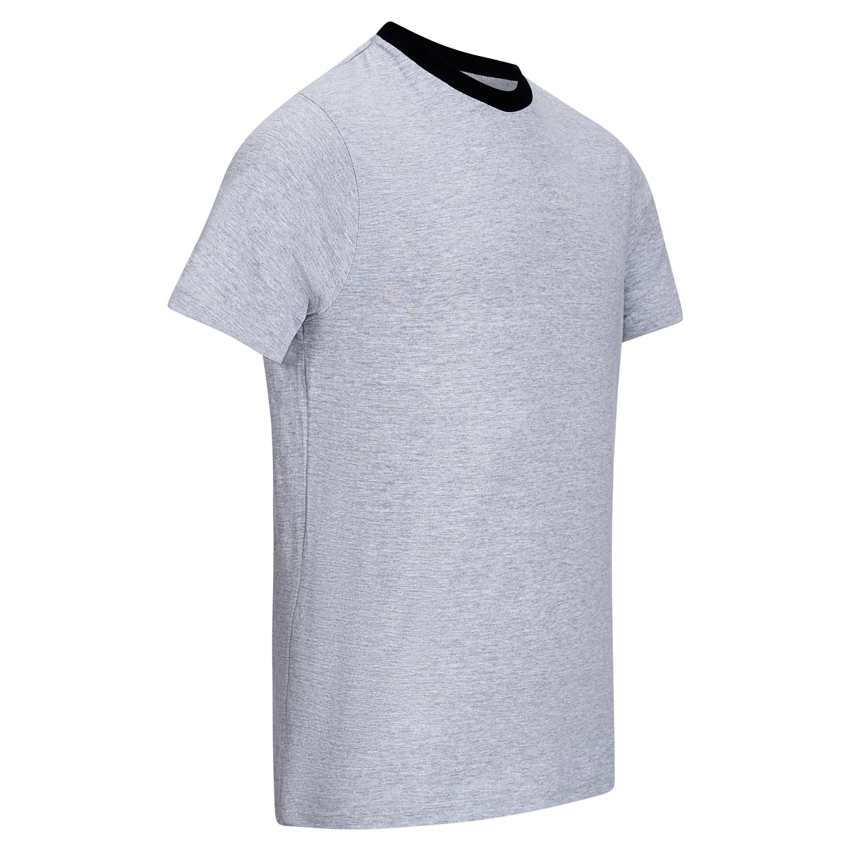 ESD T-shirt 150 g/m² - crew neck - with black collar | light gray