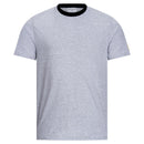 ESD-T-shirt 150 g/m² - rundhals - mit schwarzem Kragen | hellgrau