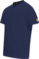 ESD T-Shirt 150 g/m² - crew neck - with black collar | navy blue