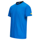 ESD-T-Shirt 150 g/m² - rundhals - mit schwarzem Kragen | Royalblau