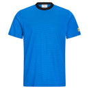 ESD-T-Shirt 150 g/m² - rundhals - mit schwarzem Kragen | Royalblau