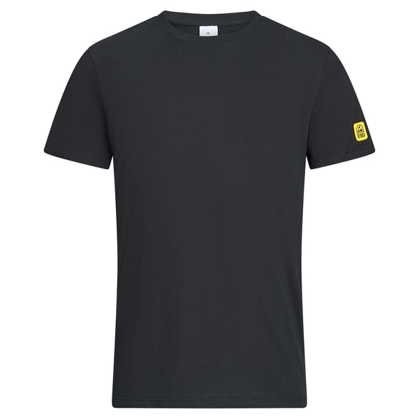 ESD-T-Shirt "EcoLine" 125 g/m² - rundhals | schwarz