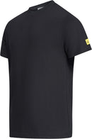 ESD T-Shirt 150 g/m² - crew neck - with black collar | black