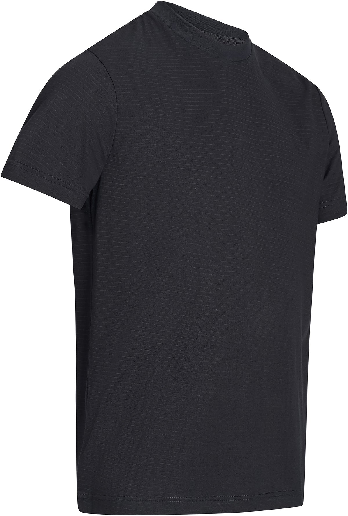 ESD T-Shirt 150 g/m² - crew neck - with black collar | black