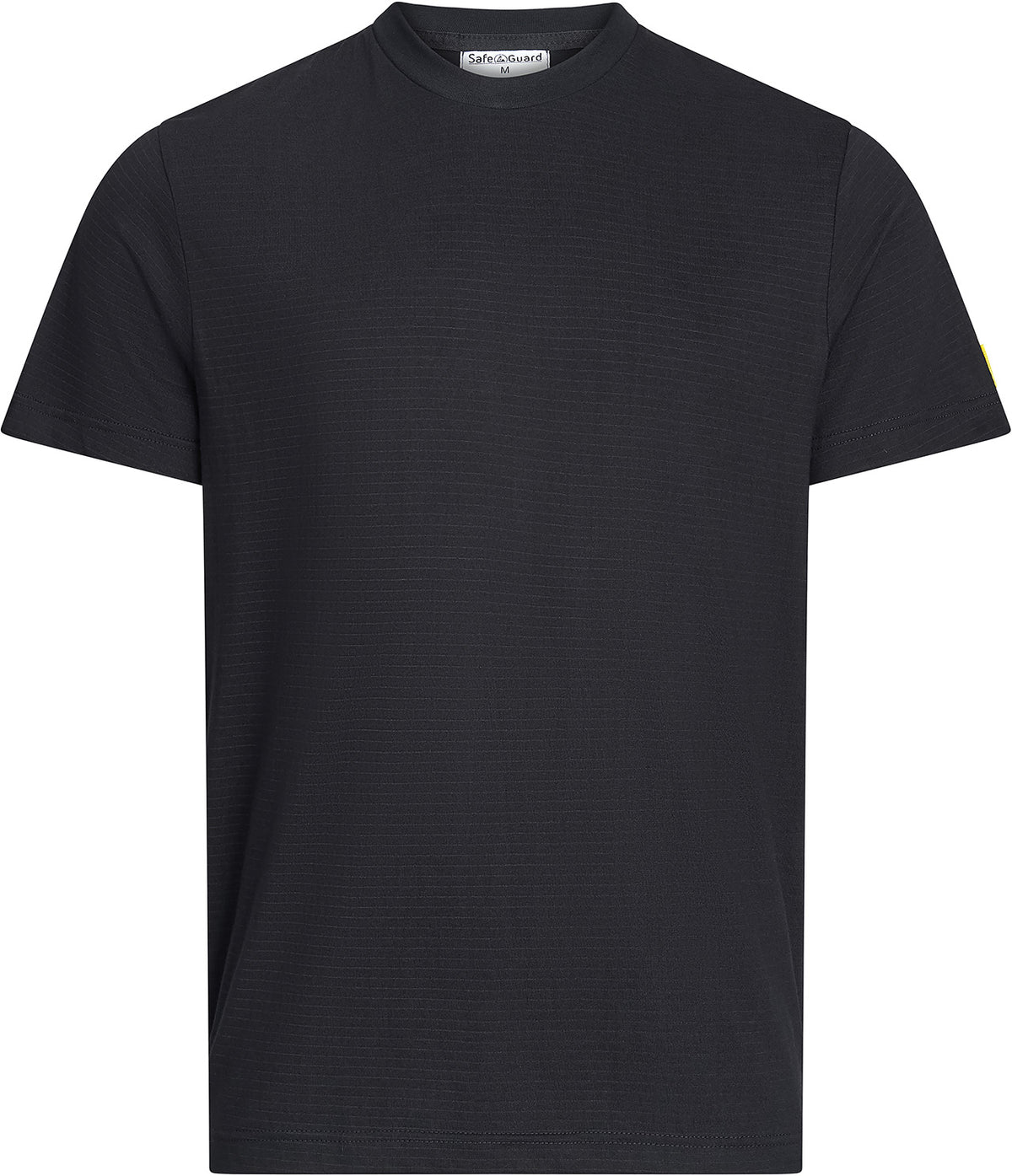 ESD T-Shirt 150 g/m² - crew neck - with black collar | black