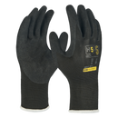 13G polyester shell nitrile gloves with sandy rough palm
