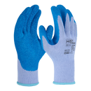 Hi5 X Basic 10G Polyester-Handschuhe mit gekräuselter Latex-Handflächenbeschichtung