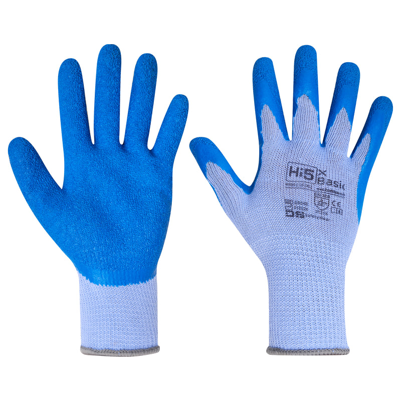 Hi5 X Basic 10G Polyester Gloves with Crinkled Latex Palm Coating