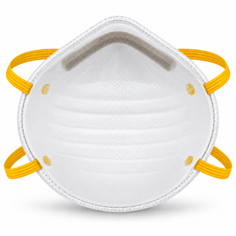 FFP1 NR Feinstaubmaske ohne Ausatemventil, Muschelform, weiß