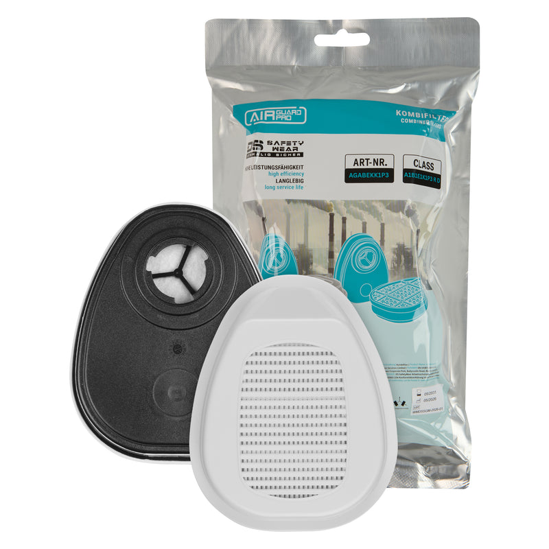 AirGuard Pro® Kombifilter ABEK1P3 R D, für Atemschutz-Halb und Vollmaske, mit Bajonettverschluss
