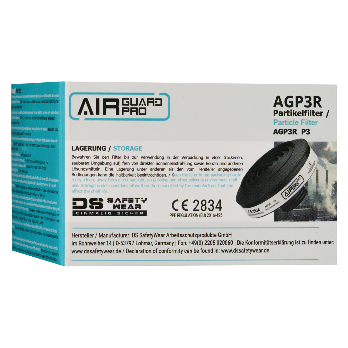 AirGuard Pro® Partikelfilter P3R für Atemschutz-Vollmaske, mit RD40-Anschluss