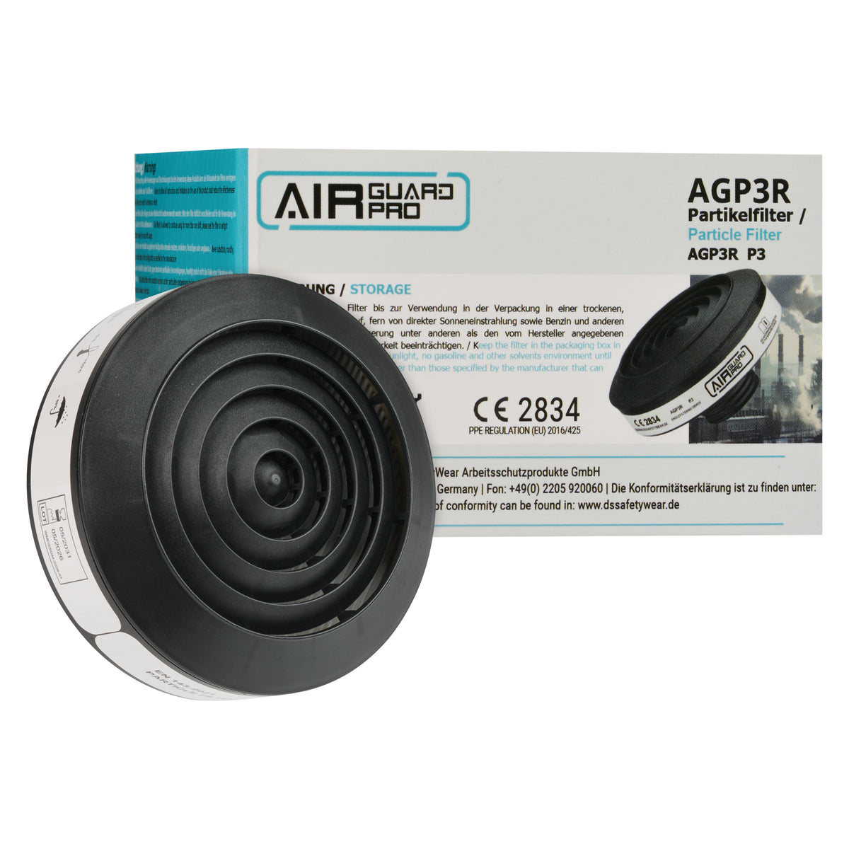 AirGuard Pro® Partikelfilter P3R für Atemschutz-Vollmaske, mit RD40-Anschluss
