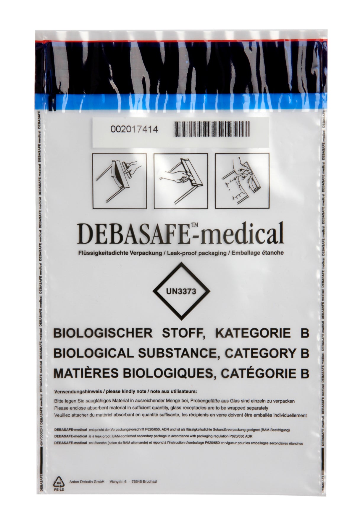 Disposal bags for biological substances