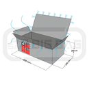 Container Bag 650x240x240cm | beschichtet | Warndruck: Asbest