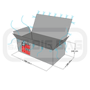 Container bag 700x240x240cm | coated | Warning print: asbestos