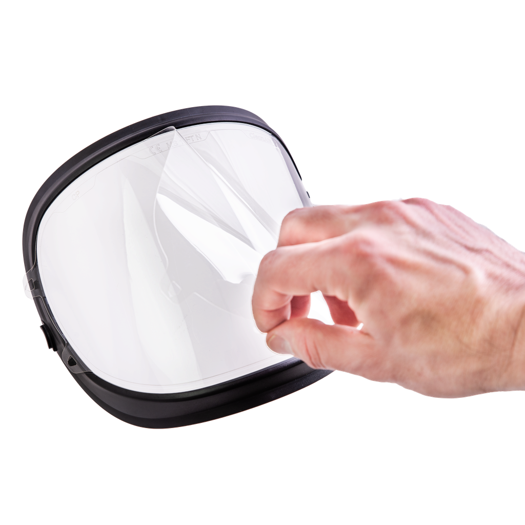 Replacement face shield CR1 clear made of polycarbonate for CleanAIR® respiratory protection systems