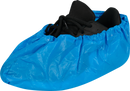CPE shoe covers made of strong blue PE film 85my