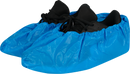 CPE shoe covers made of strong blue PE film 85my