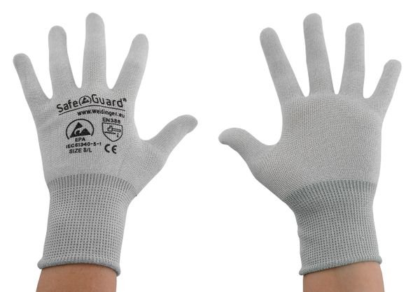 ESD Handschuhe | ohne Beschichtung (grau)