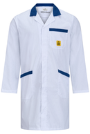 ESD-Arbeitsmantel "pro Line" 146 g/m² | weiß/blau