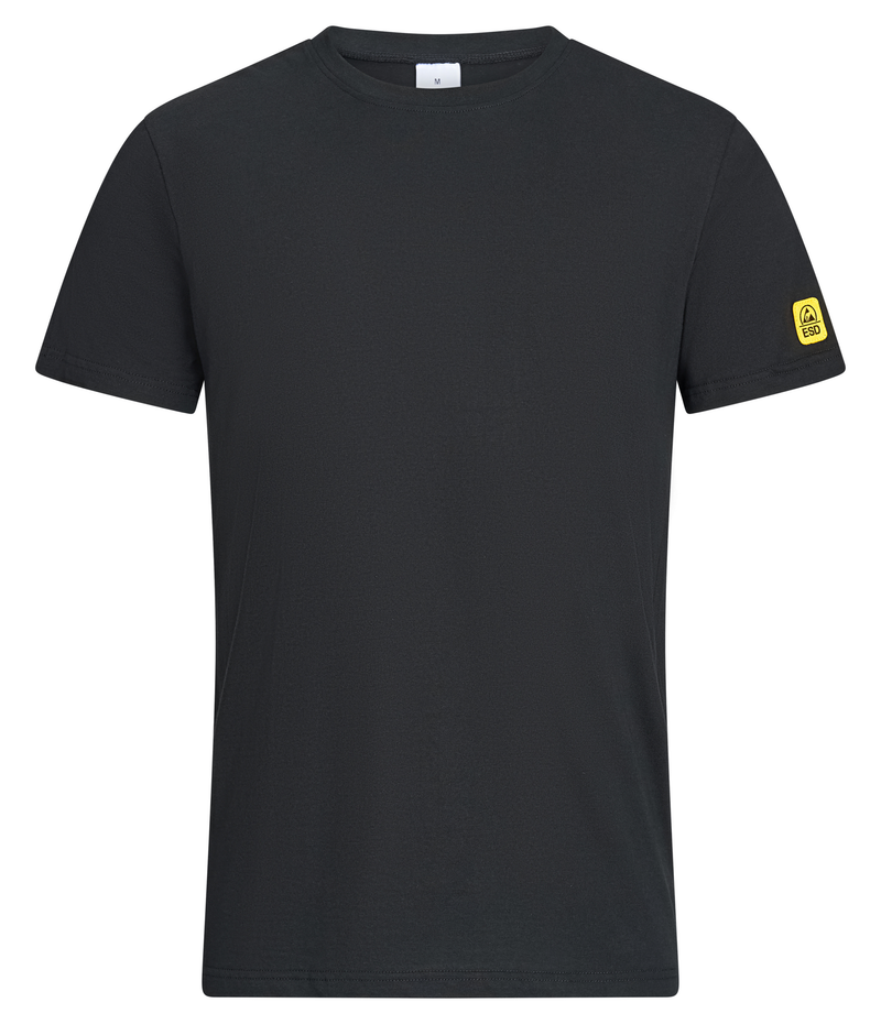 ESD T-shirt "EcoLine" 125 g/m² - round neck | black