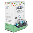 EarProtect disposable earplugs | PU foam, cord, blue/white/green