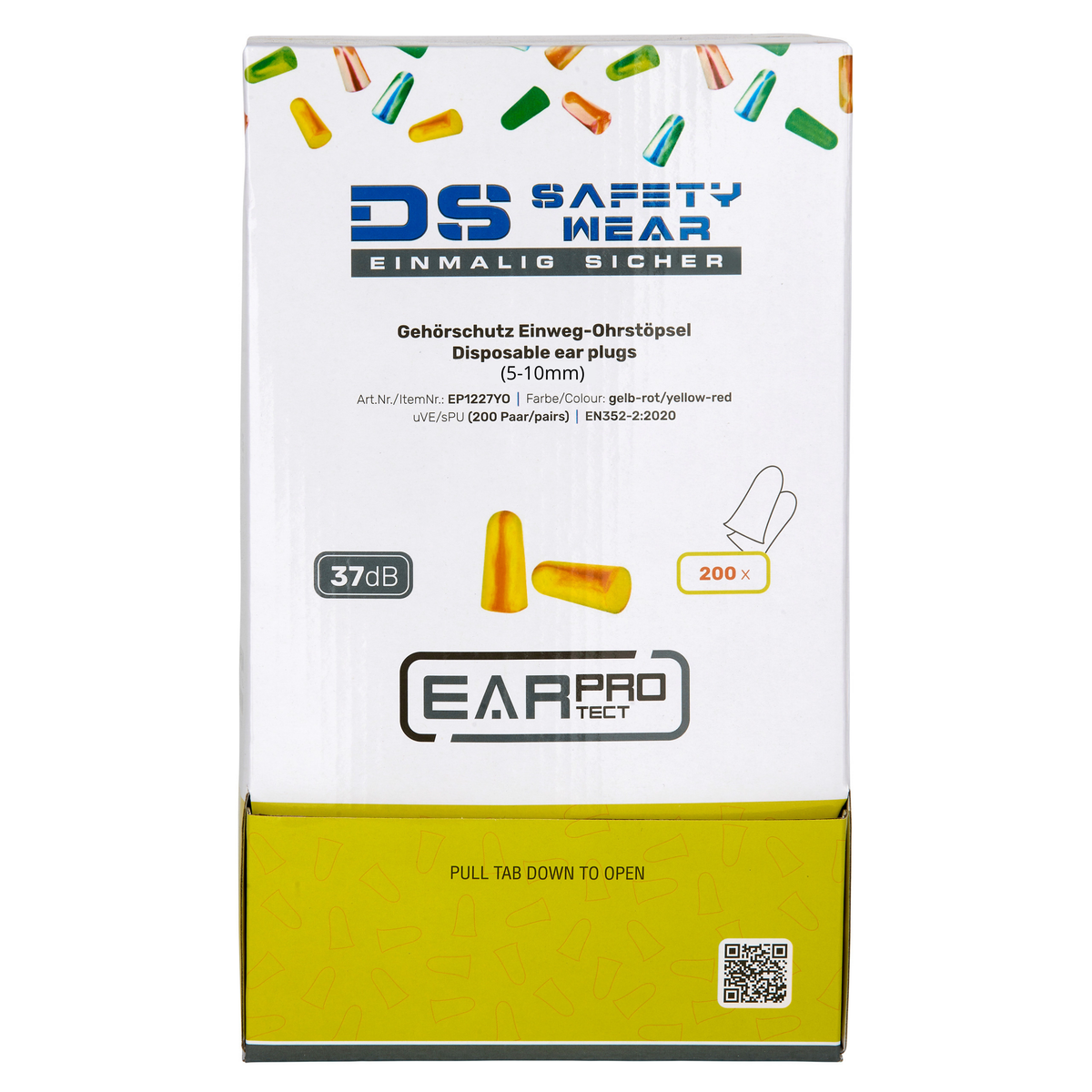 EarProtect Einweg Ohrstöpsel | PU Schaumstoff, gelb/orange