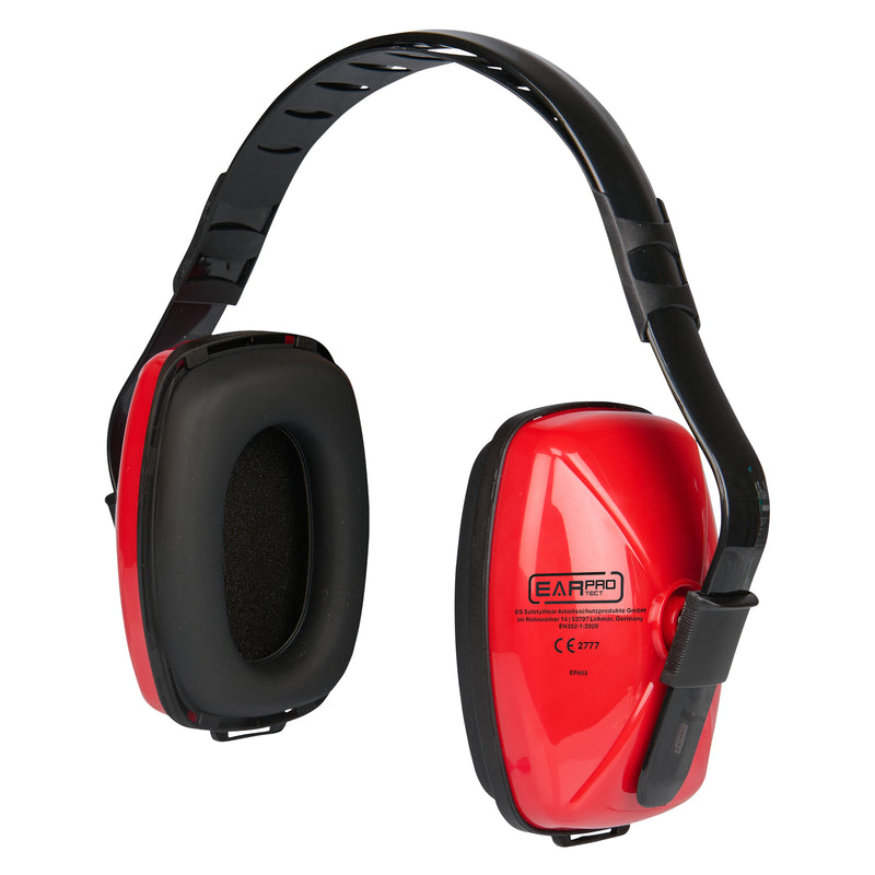 EarProtect Economy Mehrweg Kapselgehörschutz | Rot, Schwarz