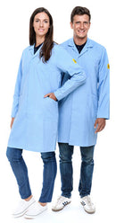 ESD-Arbeitsmantel "EcoLine" | hellblau